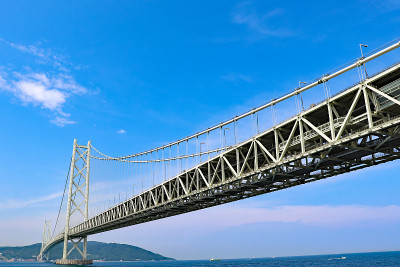 明石海峡大桥和兵库县淡路岛