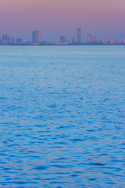 海上日落时