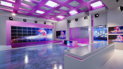 3D虚拟电视演播室新闻