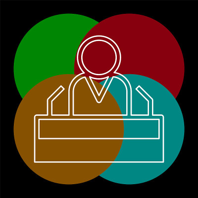 president speech icon public speaker character