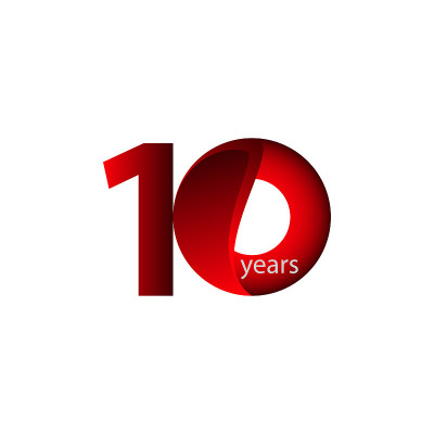 10周年庆典矢量模板设计插图
