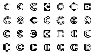 抽象标志集合与字母C