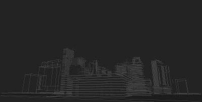 3D插图建筑透视线