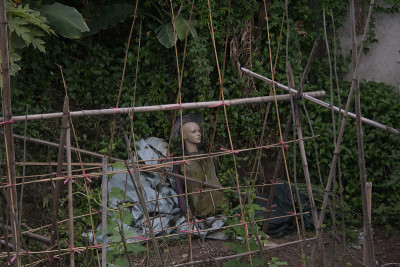 被困的人体模型