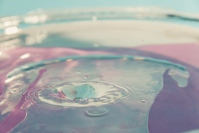 水滴特写细节蓝色