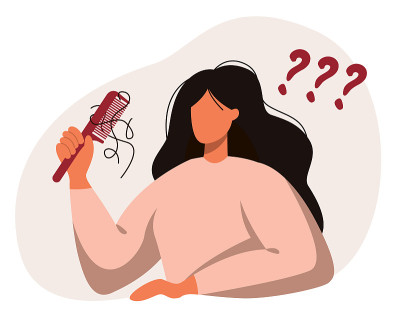 女性角色用梳子时会掉头发。