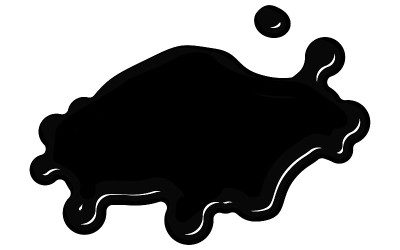 黑色油漆(墨水)滴下来