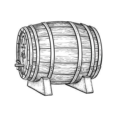 酒桶矢量图