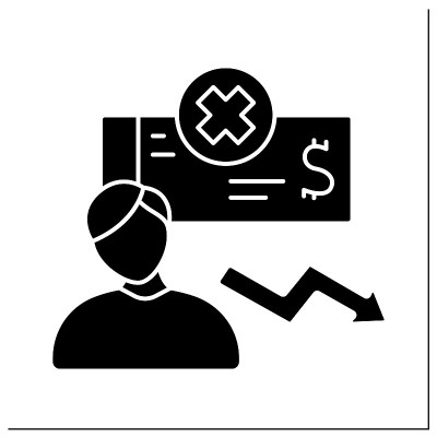 破产的字形图标