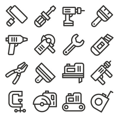 工具图标集。向量