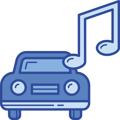 汽车音乐线图标