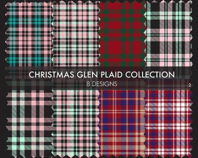Christmas Glen Plaid Tartan Checkered Seamless Pat