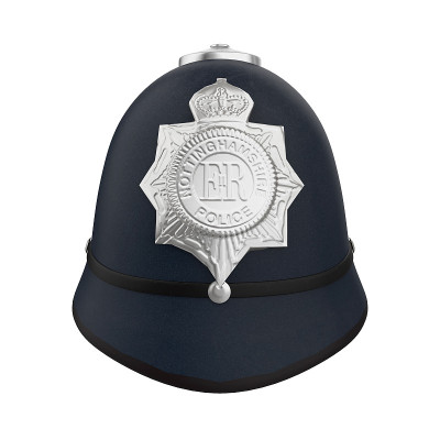 英国警察鲍比头盔帽孤立