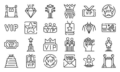 Vip图标设置，轮廓风格