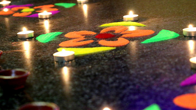 传统的排灯节Rangoli
