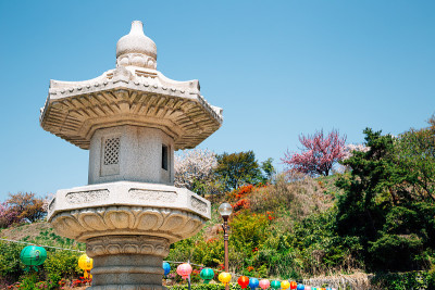 韩国天安寺的韩国传统灯