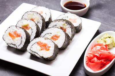 寿司卷特写