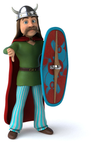 高卢战士- 3D插图