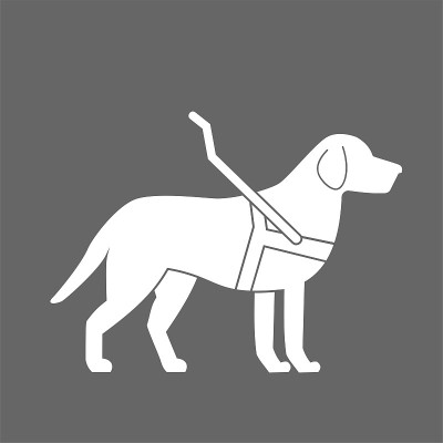 导盲犬图标手杖日