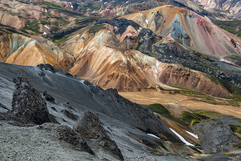 Fjallabak自然保护区的陆牧火山。冰岛