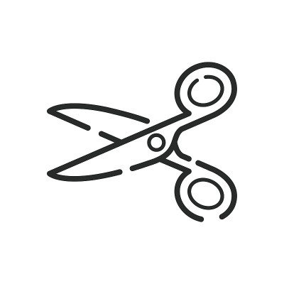 剪刀图标矢量设计插图