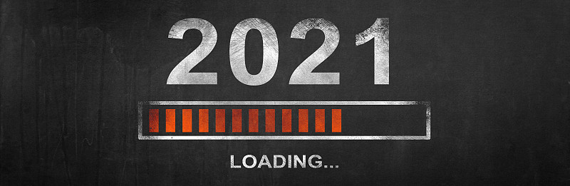 新年快乐。在2021年开始。三维演示