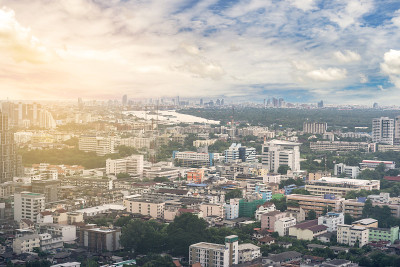曼谷的城市景观，泰国