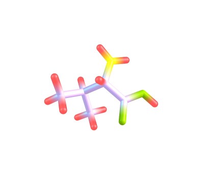 缬氨酸分子孤立在白色上