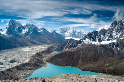 美丽的雪山和湖泊