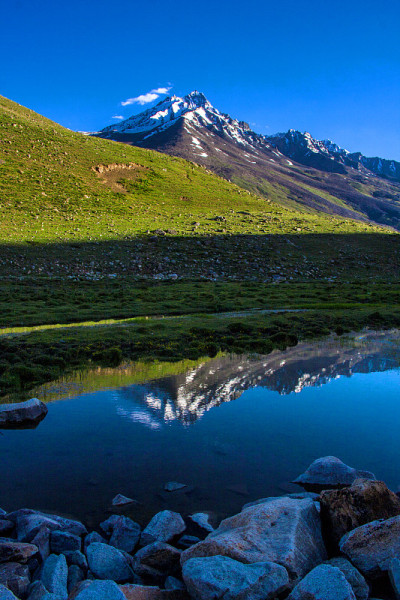 巴基斯坦的湖泊，风景，河流，山脉。