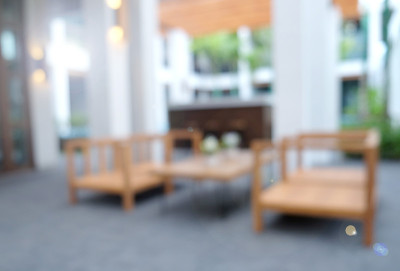 模糊酒店/度假村内部为背景