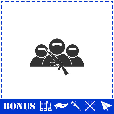 Bandit group icon flat