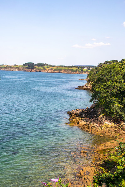 Douarnenez。从普罗马克号上看到的海湾。Finistere。布列塔尼