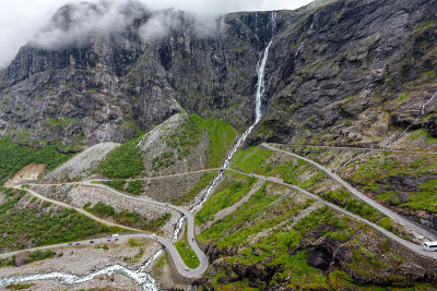 挪威风景如画的Trollstigen公路