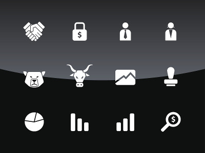 Finance icons | Glass Style