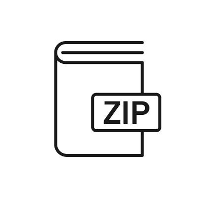 图书ZIP格式图标。矢量图