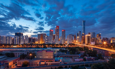 北京中央商务区夜景
