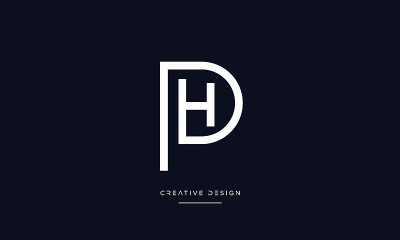 PH或HP字母字母抽象标志图标矢量模板