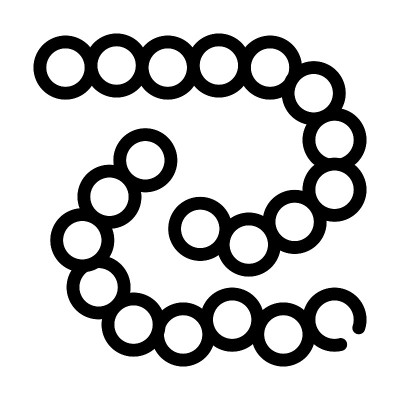 炭疽杆菌线图标矢量插图