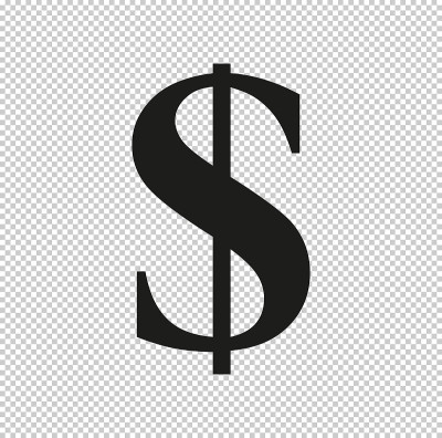 美元-黑色矢量图标