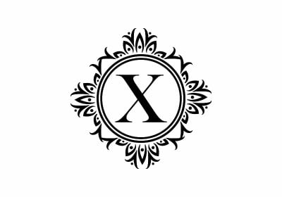 黑色首字母X在经典的框架设计
