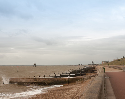 harwich海滩前dovercourt景观视图
