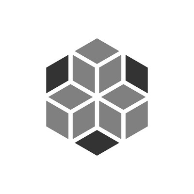区块链技术矢量图标在平面风格。密码学立方体块插图。区块链算法的概念。