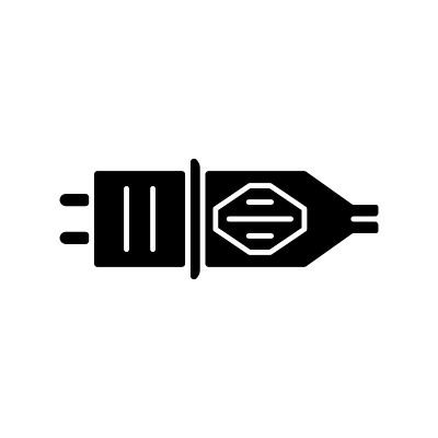 纹身墨盒黑色字形图标