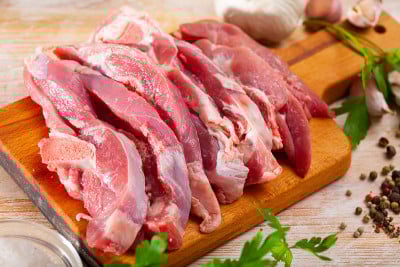生火鸡肉片