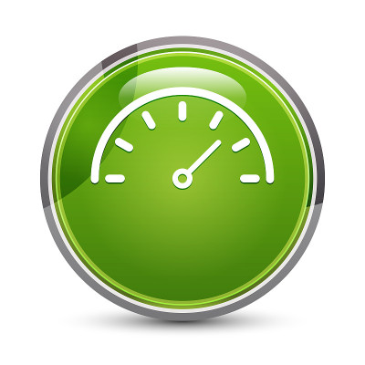 Speedometer gauge icon elegant green round button 