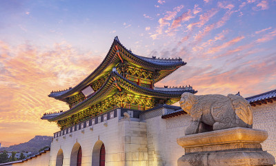 韩国首尔，京福宫大门