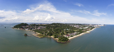 巴厘岛湾全景，印度尼西亚