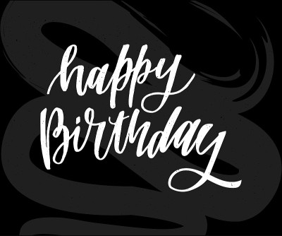 Happy birthday hand drawn vector lettering design 