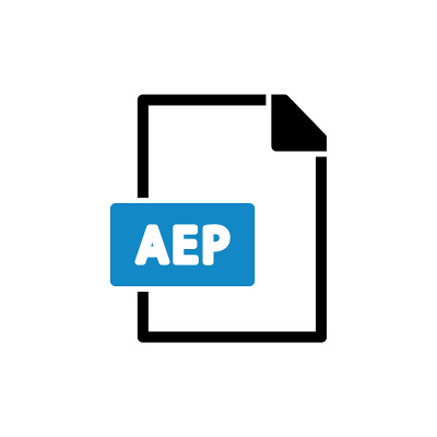 AEP File format icon stock illustration